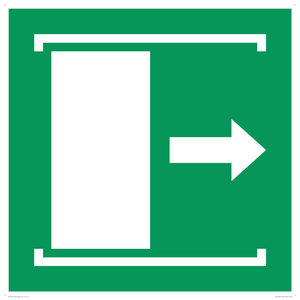 E033 safe condition door slides right to open